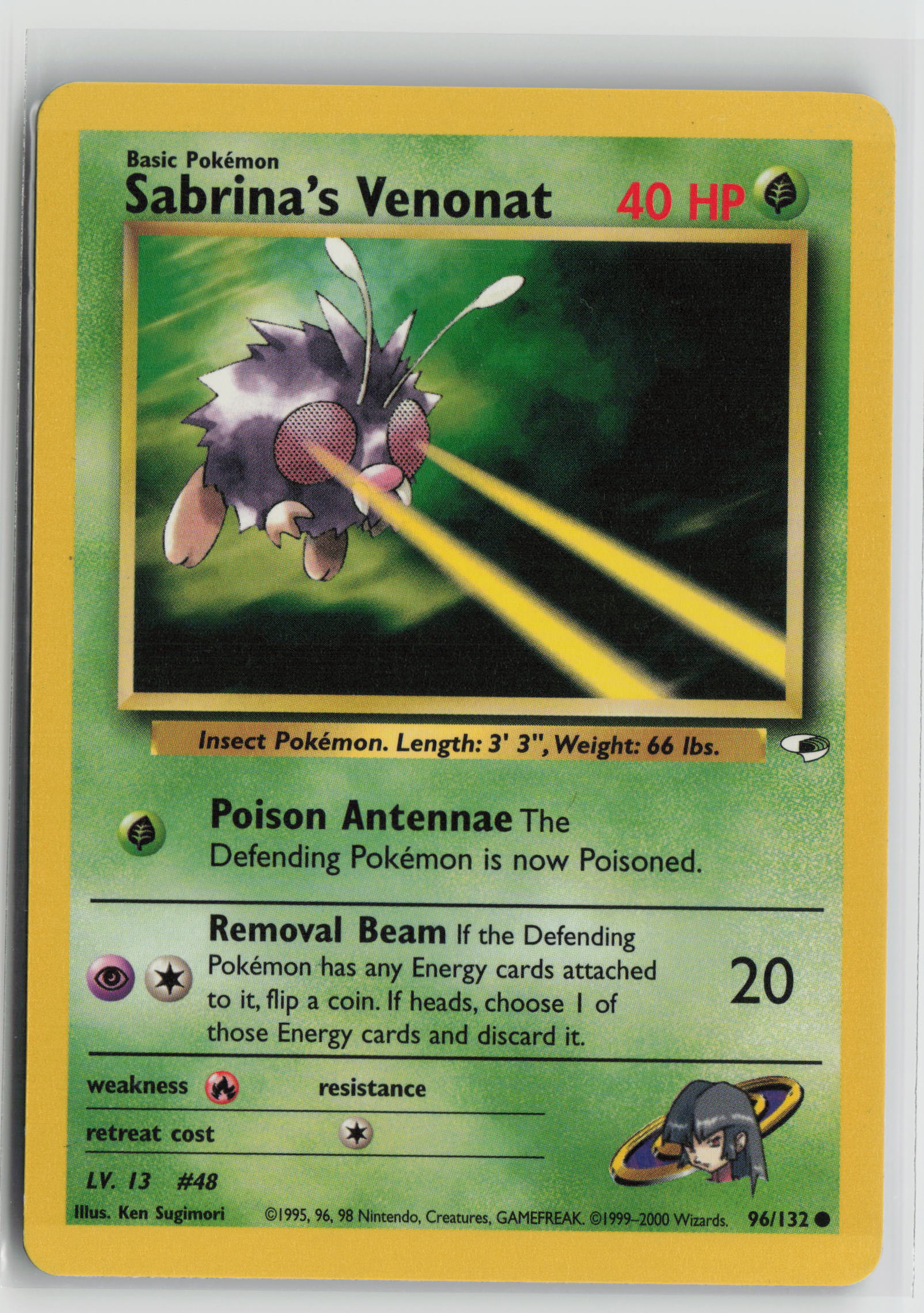 Sabrina's Venonat Common Unlimited G1 096/132 NM