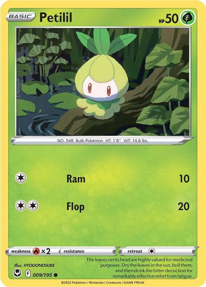 Petilil Common Reverse Holo SWSH12 009/195 NM