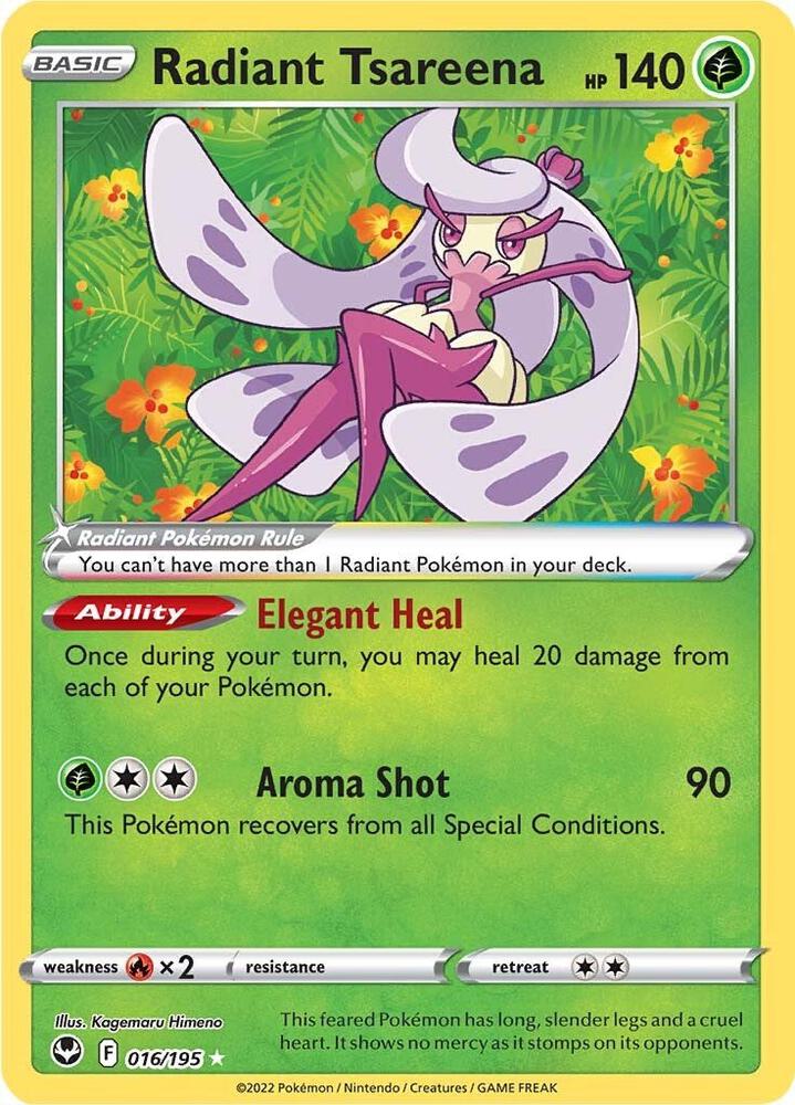 Radiant Tsareena Radiant Rare Holo SWSH12 016/195 NM