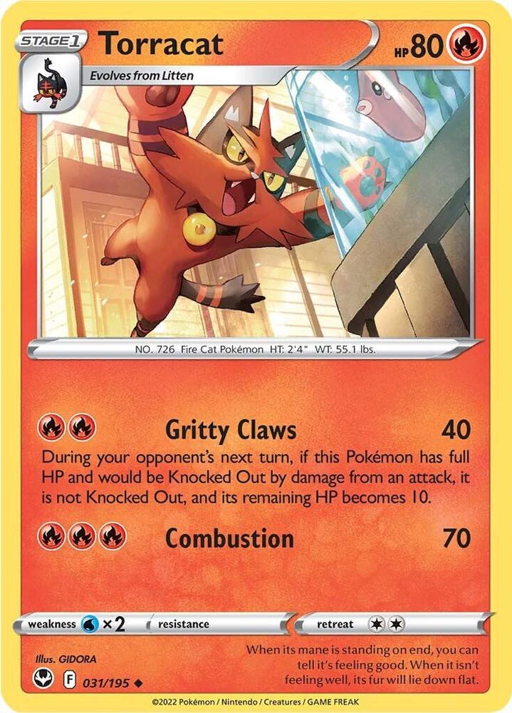 Torracat Uncommon SWSH12 031/195 NM