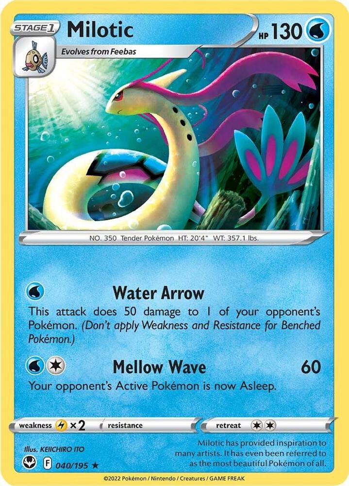 Milotic Rare Reverse Holo SWSH12 040/195 NM
