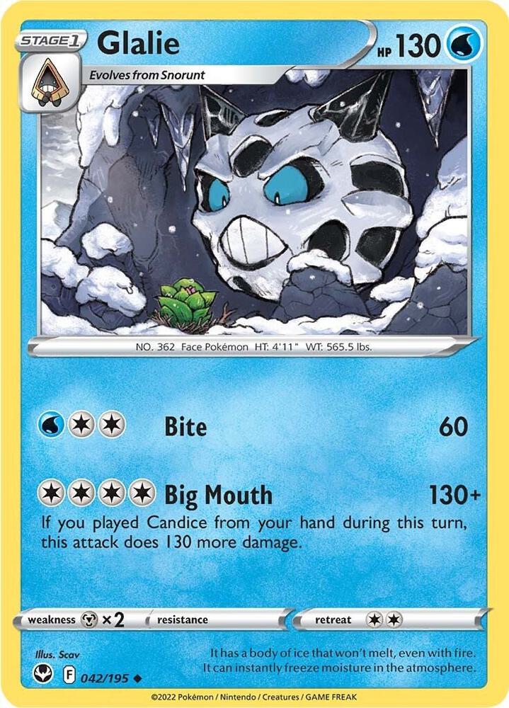Glalie Uncommon SWSH12 042/195 NM