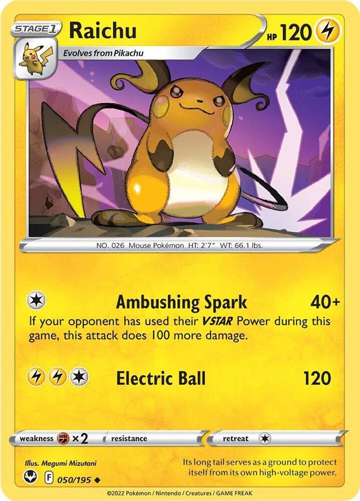 Raichu Uncommon SWSH12 050/195 NM