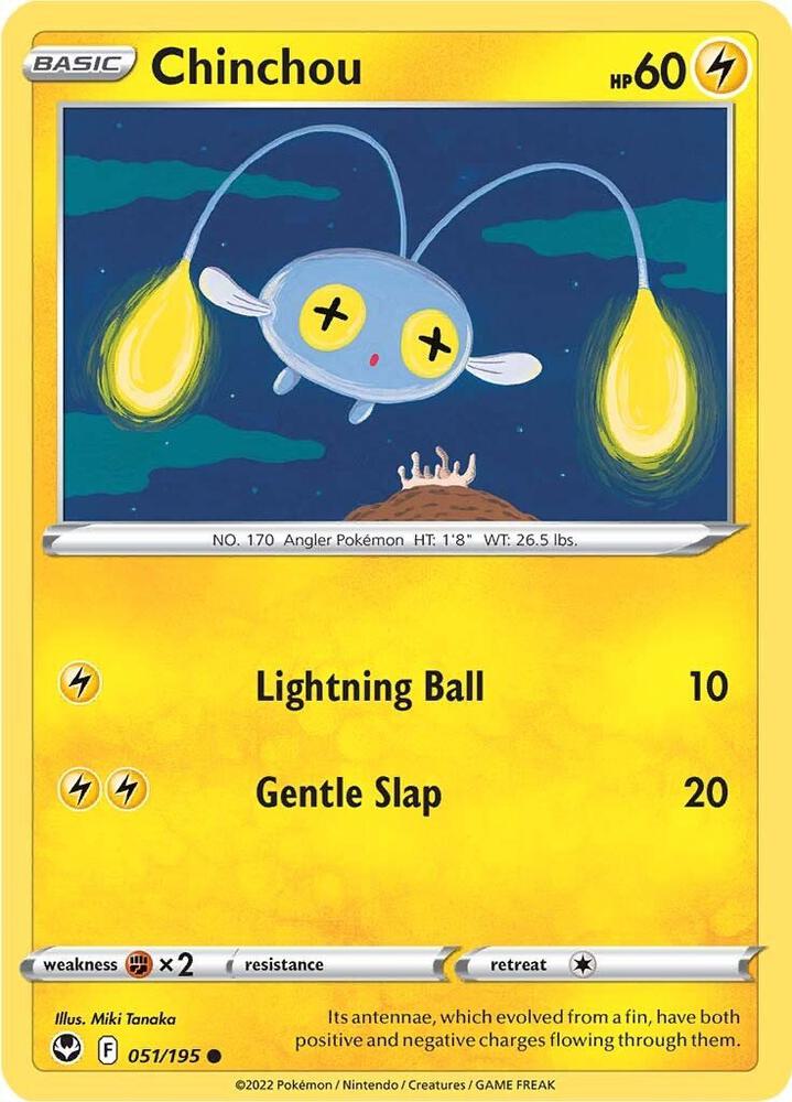Chinchou Common Reverse Holo SWSH12 051/195 NM