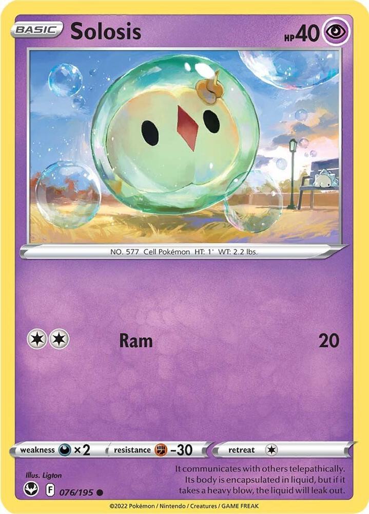 Solosis Common Reverse Holo SWSH12 076/195 NM