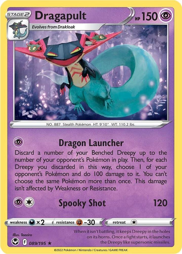 Dragapult Holo Rare Reverse Holo SWSH12 089/195 NM