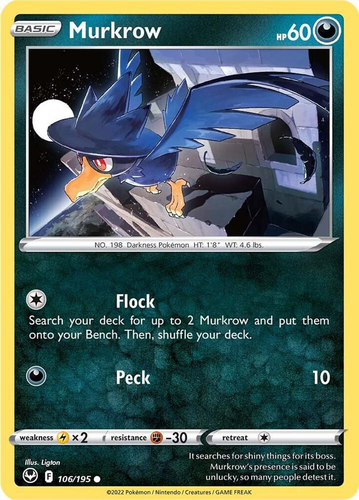 Murkrow Common SWSH12 106/195 NM