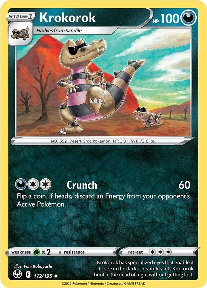Krokorok Uncommon Reverse Holo SWSH12 112/195 NM