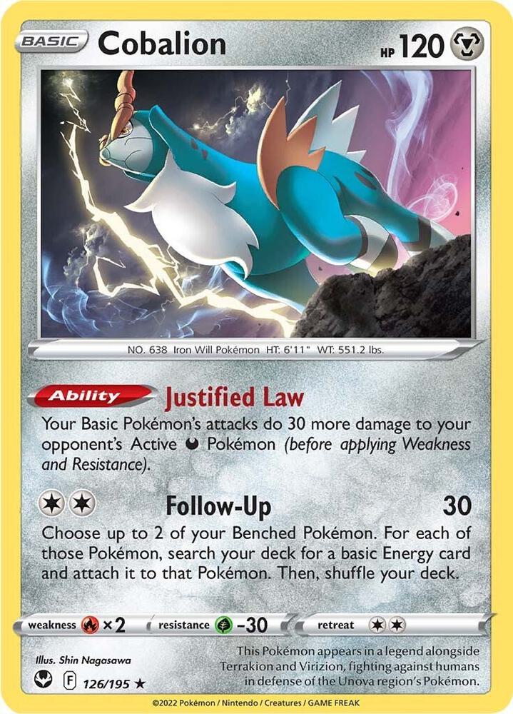 Cobalion Rare SWSH12 126/195 NM