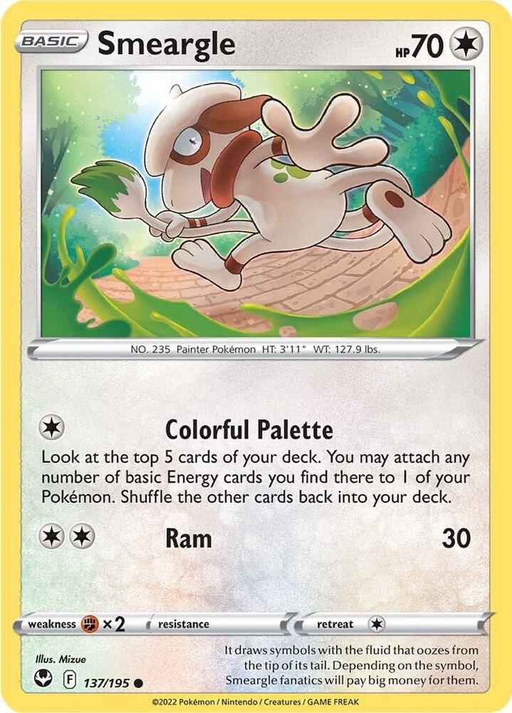 Smeargle Common SWSH12 137/195 NM