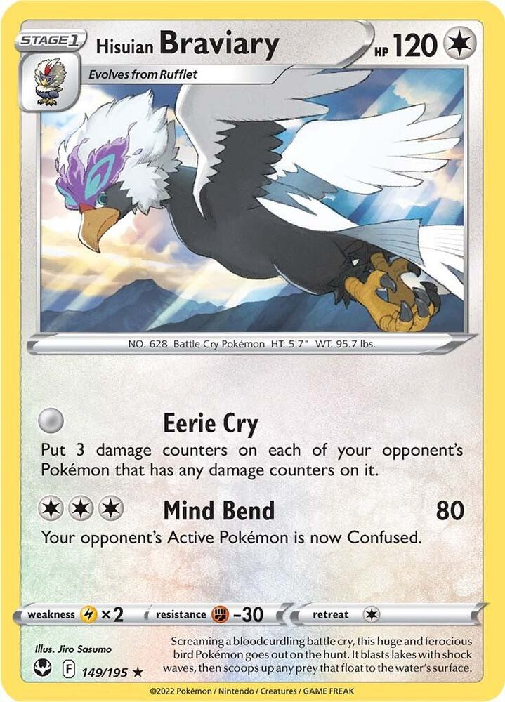 Hisuian Braviary Rare SWSH12 149/195 NM