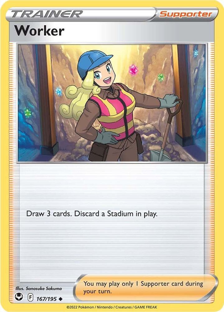 Worker Uncommon SWSH12 167/195 NM