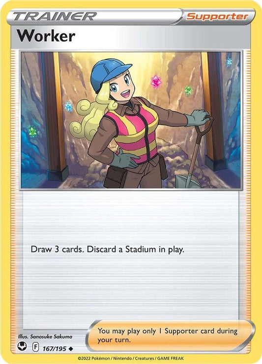 Worker Uncommon SWSH12 167/195 NM