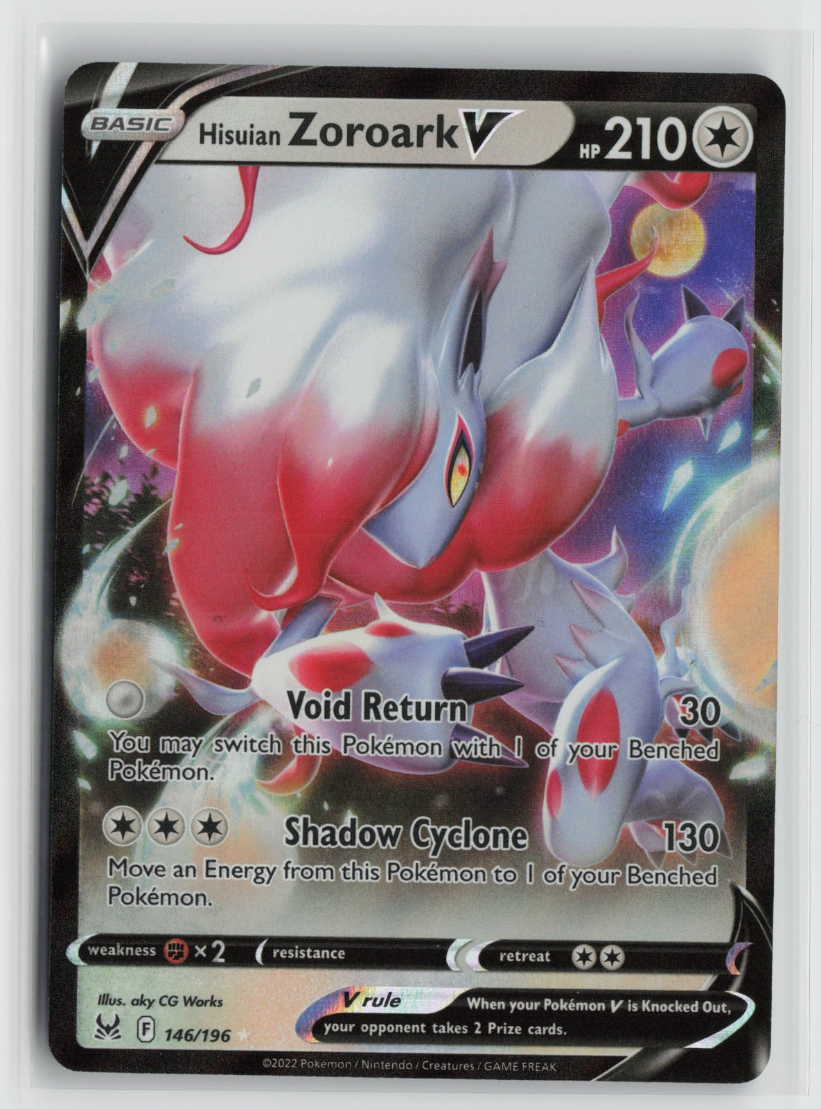 Hisuian Zoroark V Ultra Rare Holo SWSH11 146/196 NM