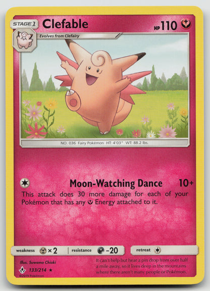 Clefable Rare Normal SM10 133/214 NM