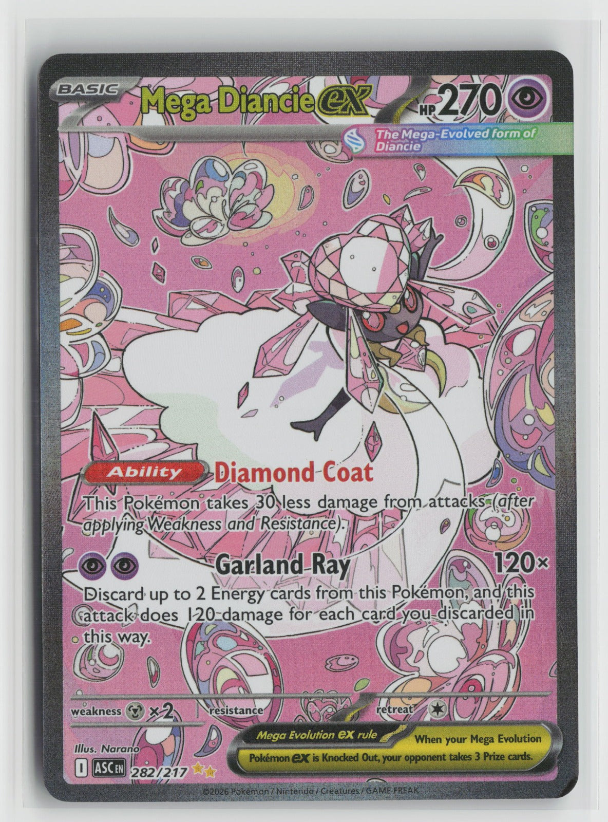 Mega Diancie ex - Special Illustration Rare Holo ASC 282/217 NM