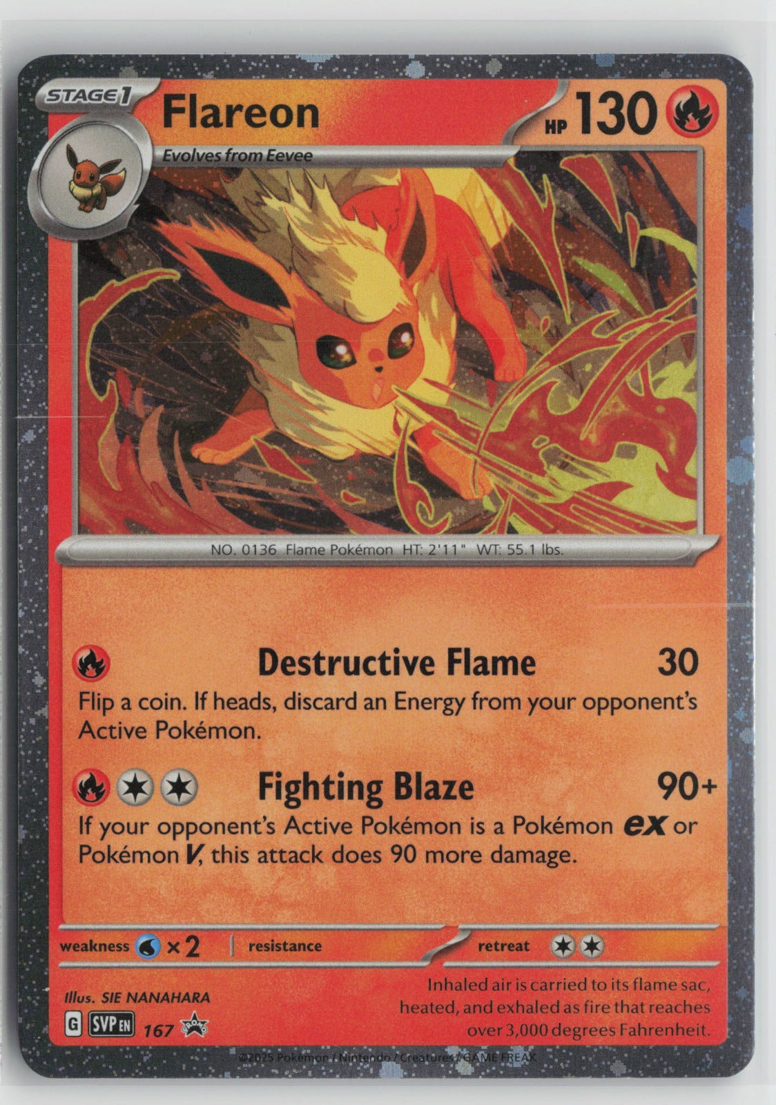 Flareon - (Cosmos Holo) Promo Holo SVP 167 NM- C