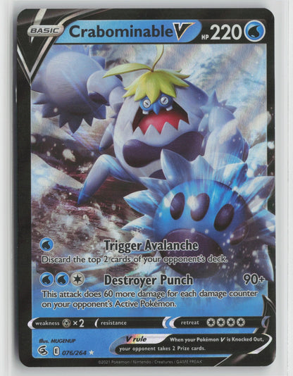 Crabominable V Ultra Rare Holo SWSH08 076/264 NM