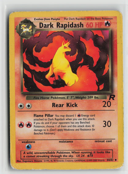 Dark Rapidash Uncommon Unlimited TR 44/82 HP