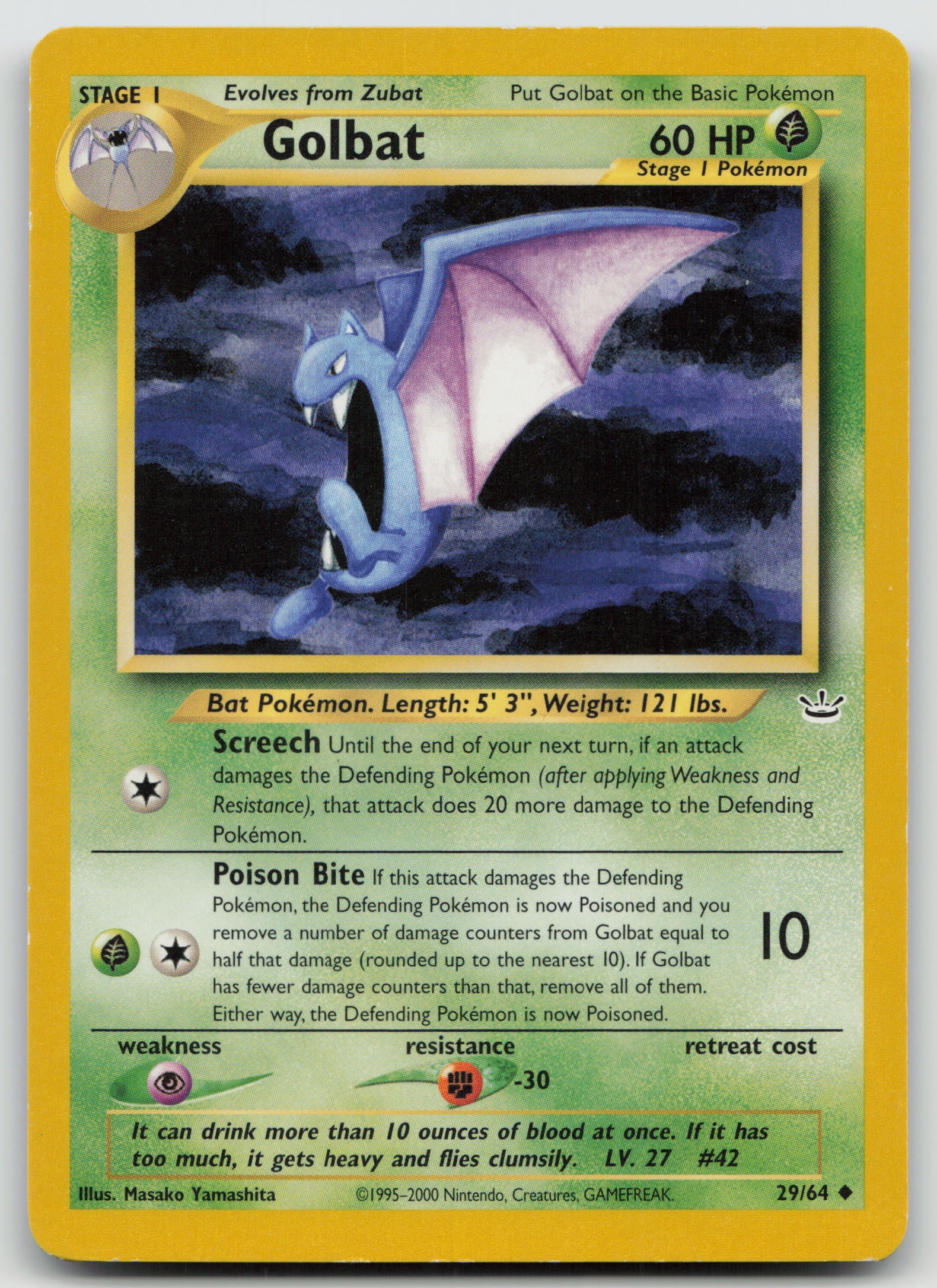 Golbat Uncommon Unlimited N3 29/64 MP