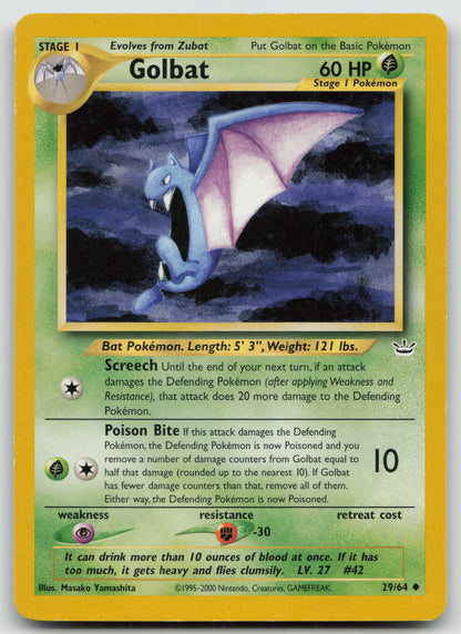 Golbat Uncommon Unlimited N3 29/64 MP
