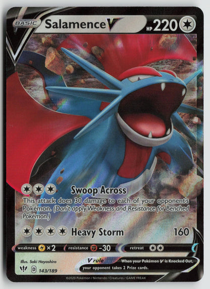 Salamence V Ultra Rare Holo SWSH03 143/189 NM