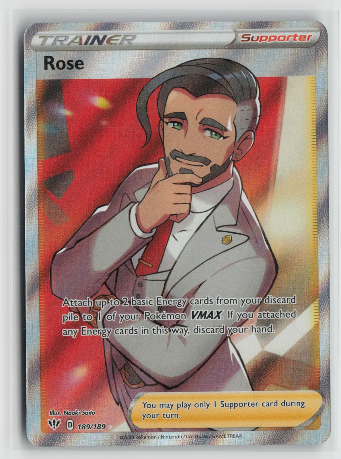 Rose (Full Art) Ultra Rare Holo SWSH03 189/189 NM