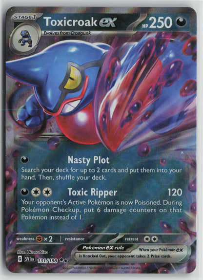 Toxicroak ex - Double Rare SV01: Scarlet & Violet Base Set 131/198 NM-C