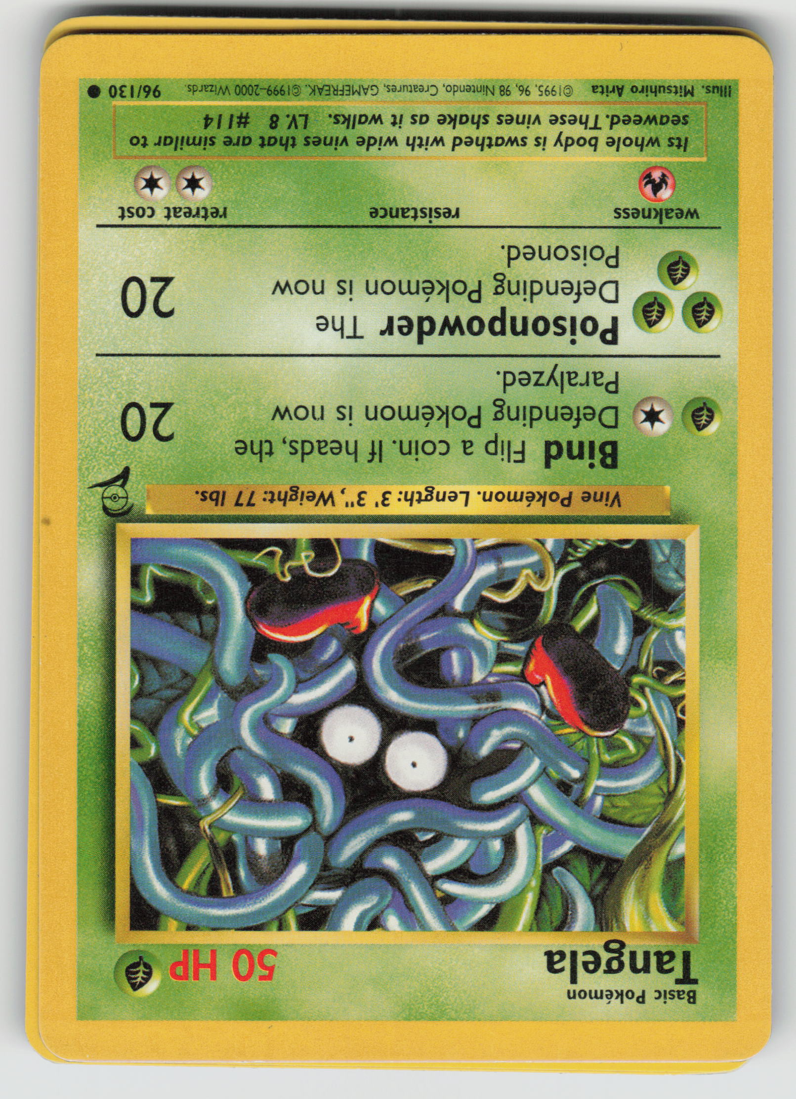 Tangela Common Base Set 2 096/130 LP