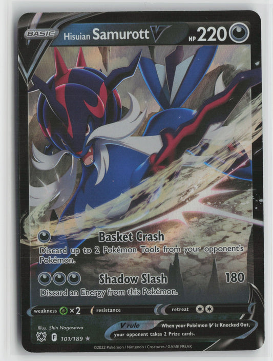 Hisuian Samurott V Ultra Rare Holo SWSH10 101/189 NM