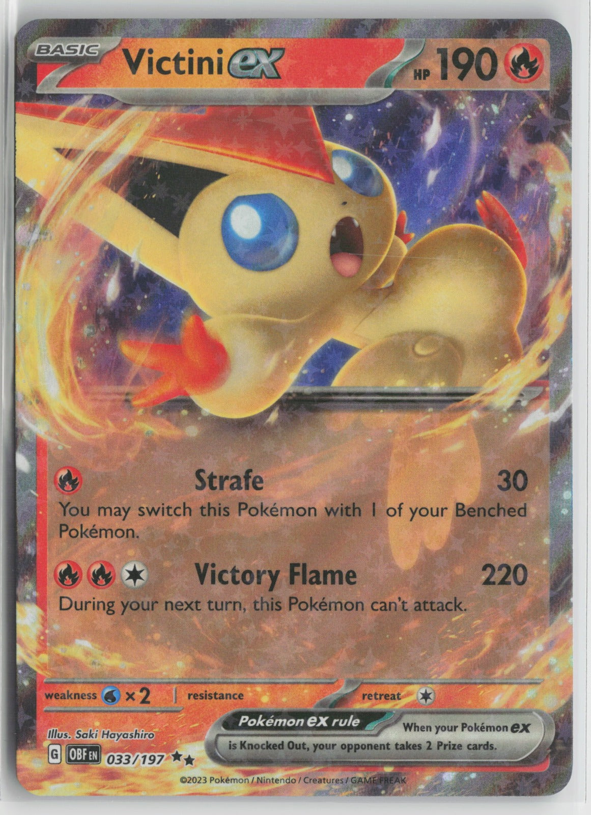 Victini ex Double Rare Holo OBF 033/197 NM