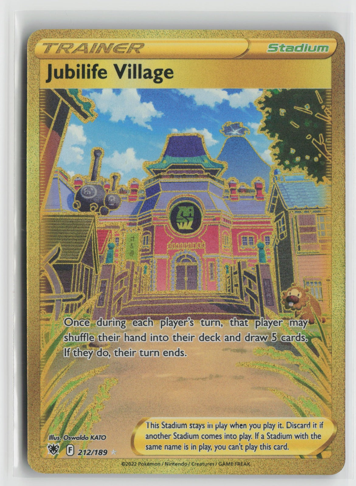 Jubilife Village (Secret) Secret Rare Holo SWSH10 212/189 NM