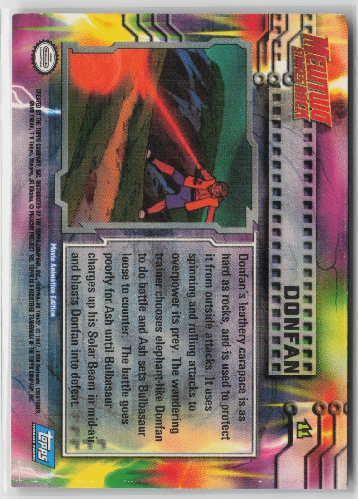 Topps Donfan Mewtwo Strikes Back #11 LP (Back)