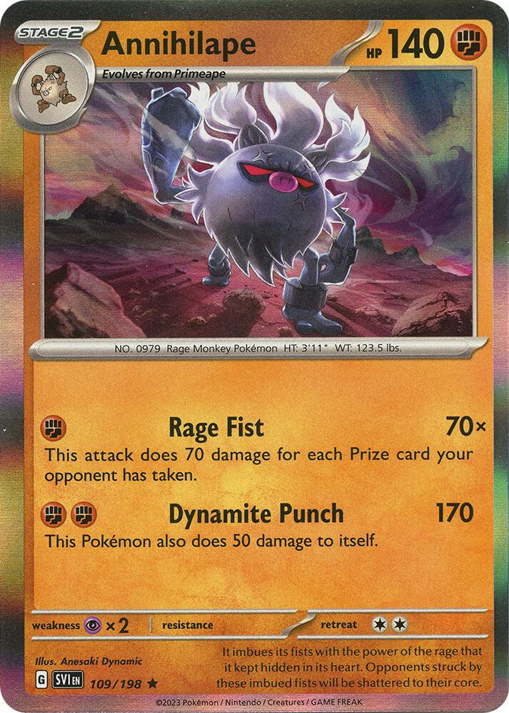 Annihilape Rare Holo SVI 109/198 NM