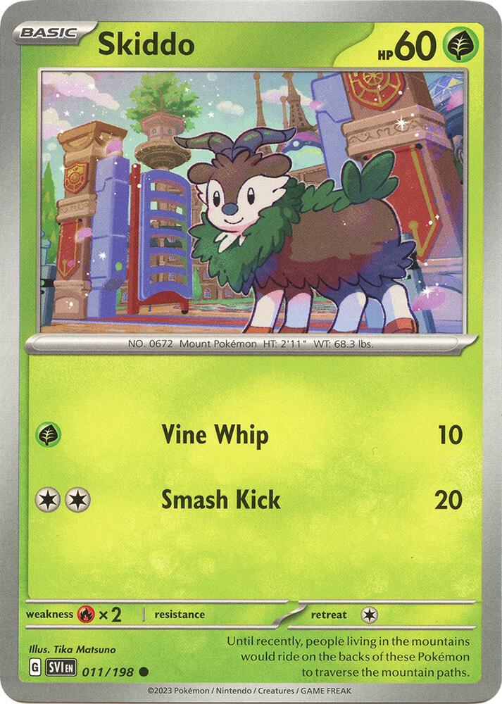 Skiddo Common Reverse Holo SVI 011/198 NM