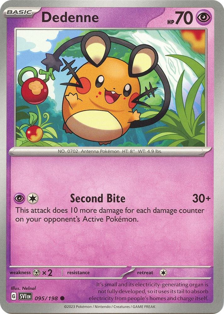 Dedenne Common Reverse Holo SVI 095/198 NM