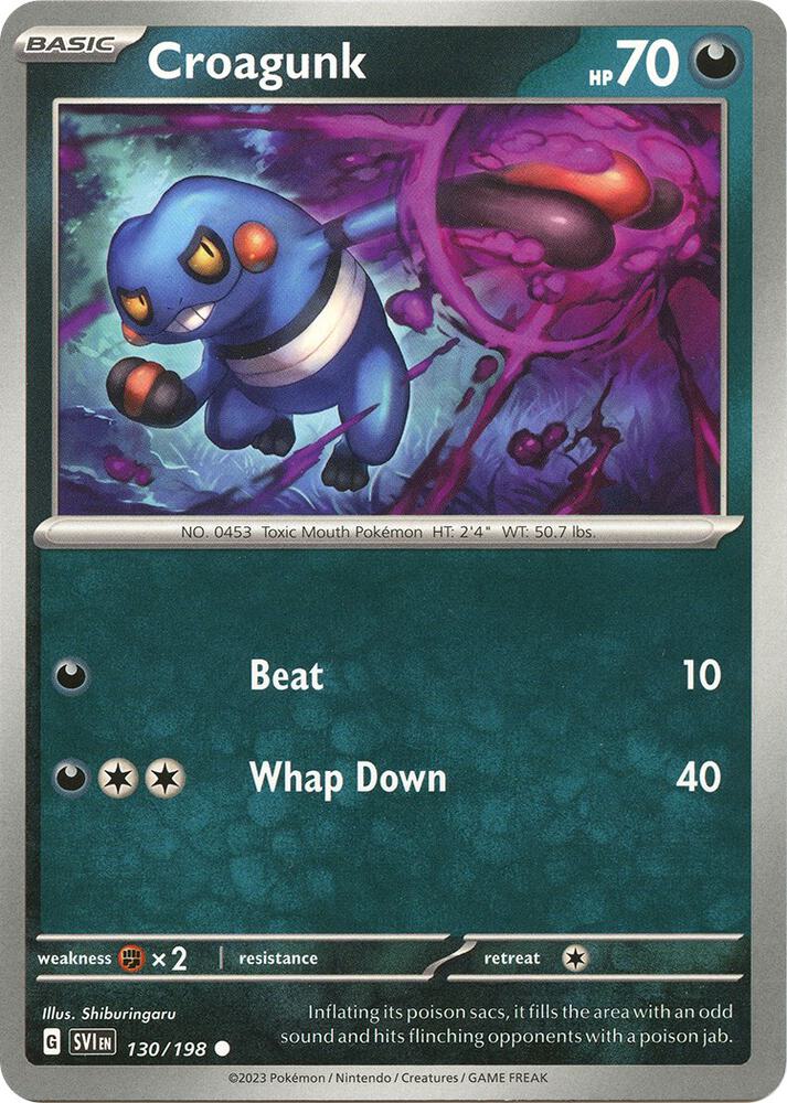 Croagunk Common Reverse Holo SVI 130/198 NM