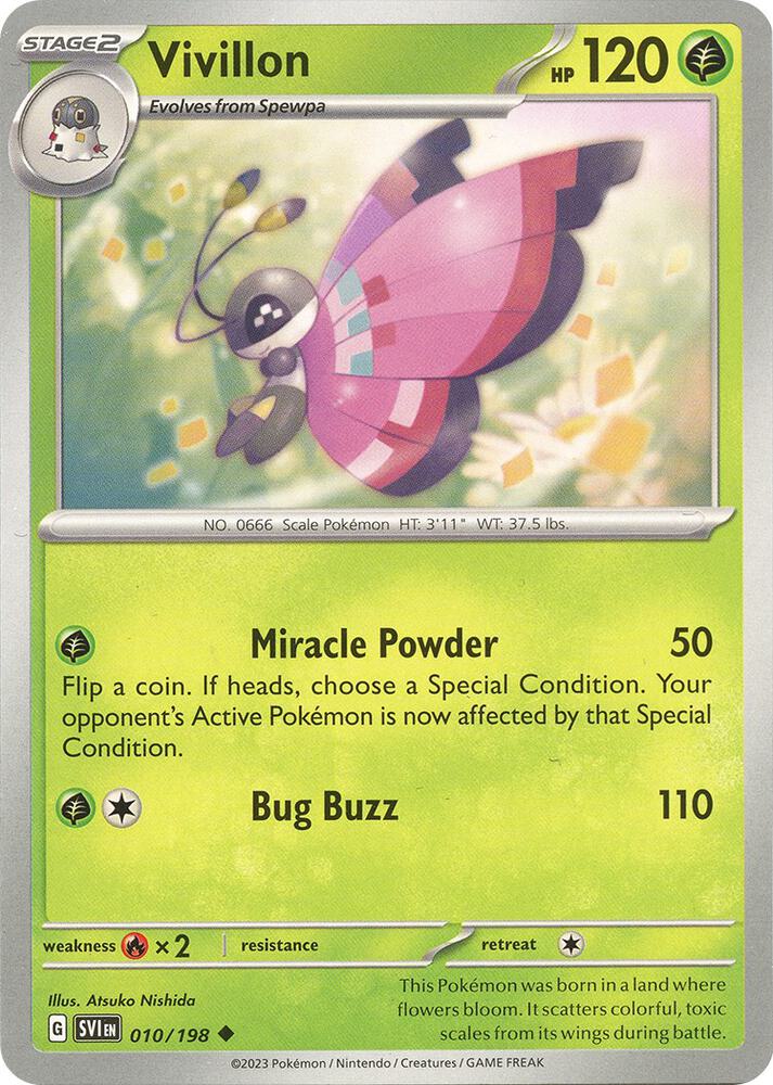 Vivillon Uncommon Regular SVI 010/198 NM