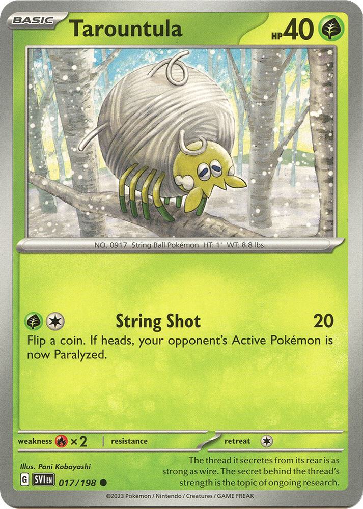 Tarountula Common Reverse Holo SVI 017/198 NM