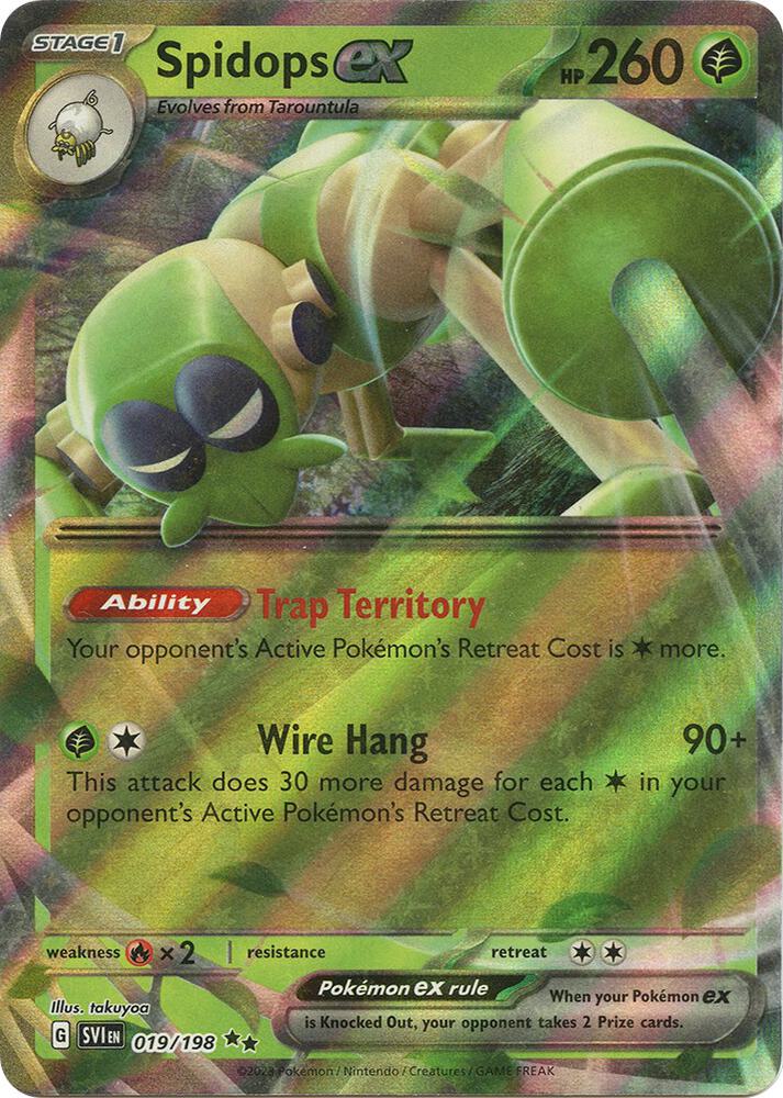 Spidops ex Double Rare Holo SVI 019/198 NM