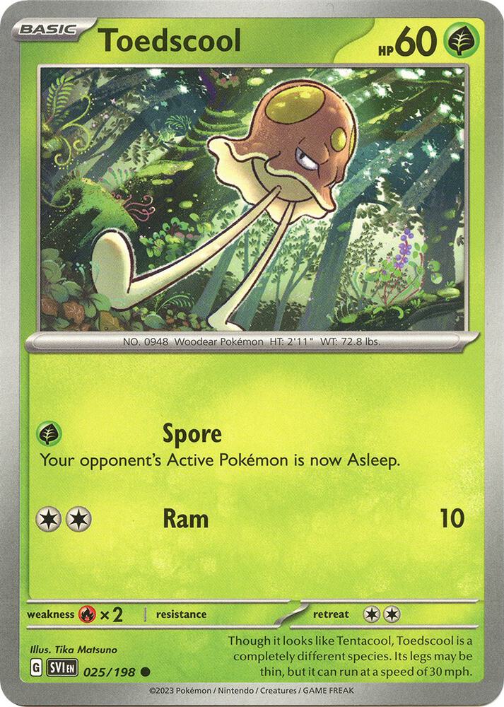 Toedscool Common Reverse Holo SVI 025/198 NM
