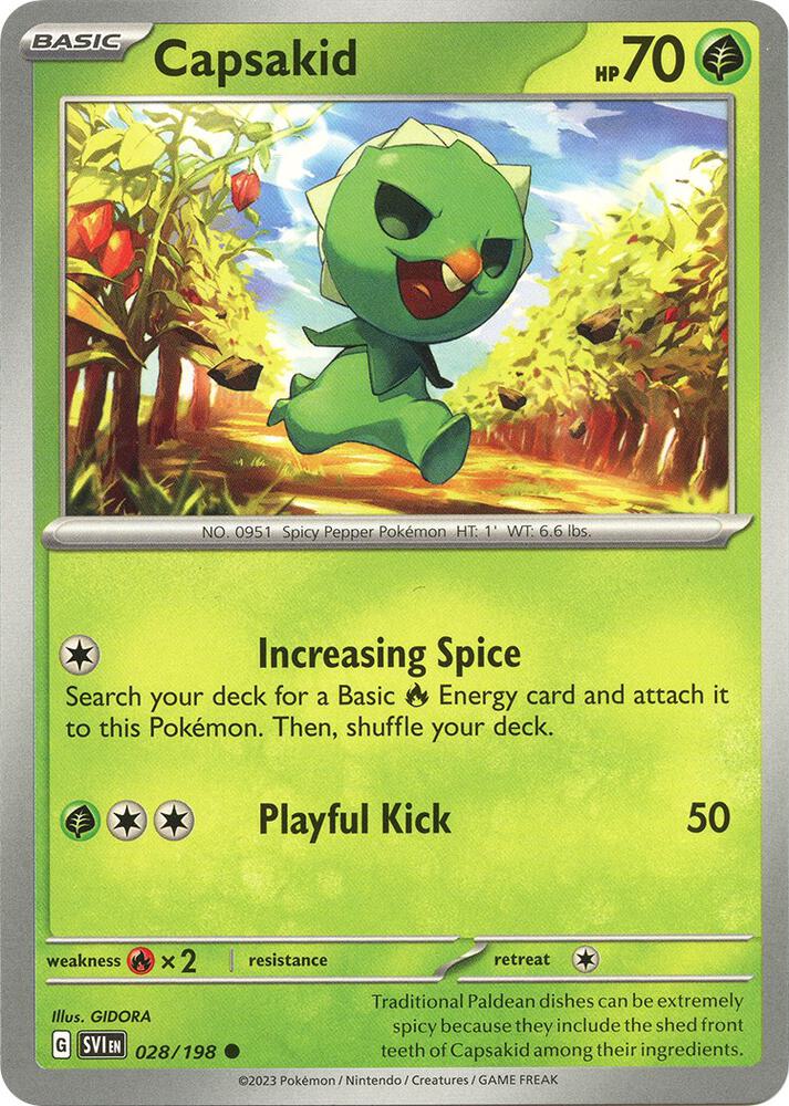 Capsakid Common Reverse Holo SVI 028/198 NM