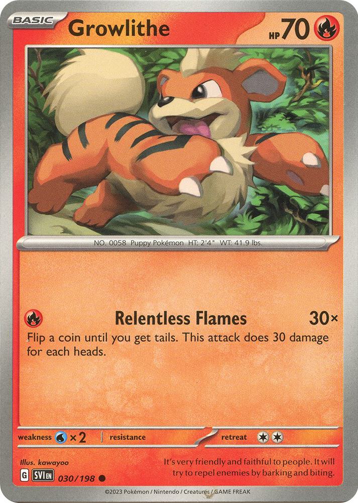 Growlithe Common Regular SVI 030/198 NM