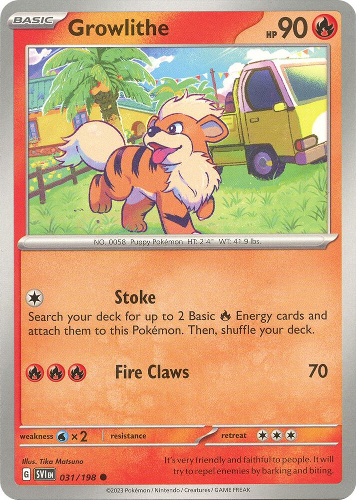 Growlithe Common Regular SVI 031/198 NM