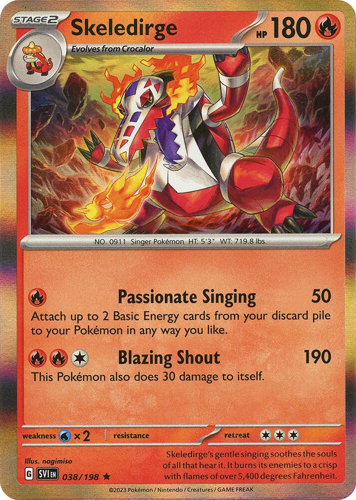 Skeledirge Rare Holo SVI 038/198 NM