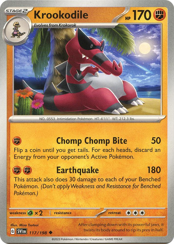 Krookodile Uncommon Regular SVI 117/198 NM