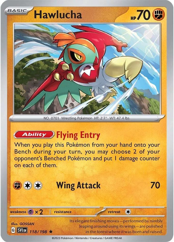 Hawlucha Rare Holo SVI 118/198 NM