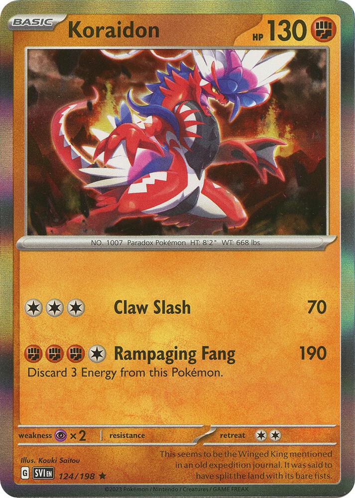 Koraidon Rare Holo SVI 124/198 NM