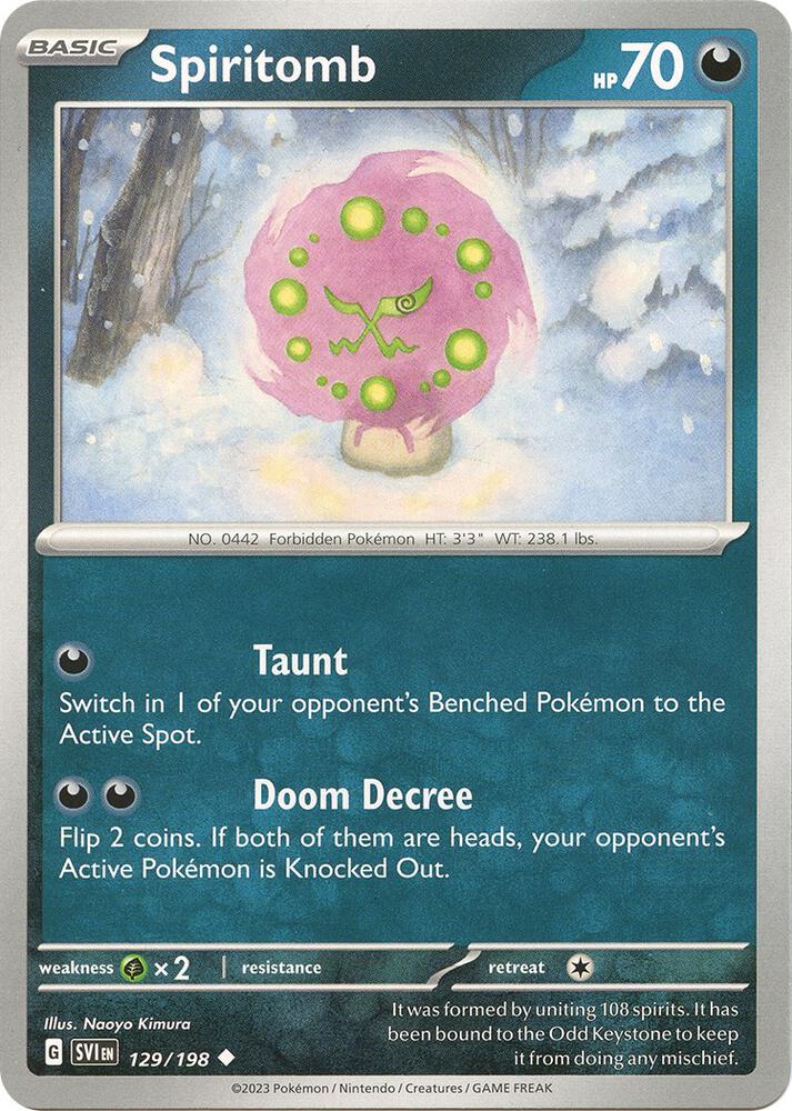 Spiritomb Uncommon Regular SVI 129/198 NM