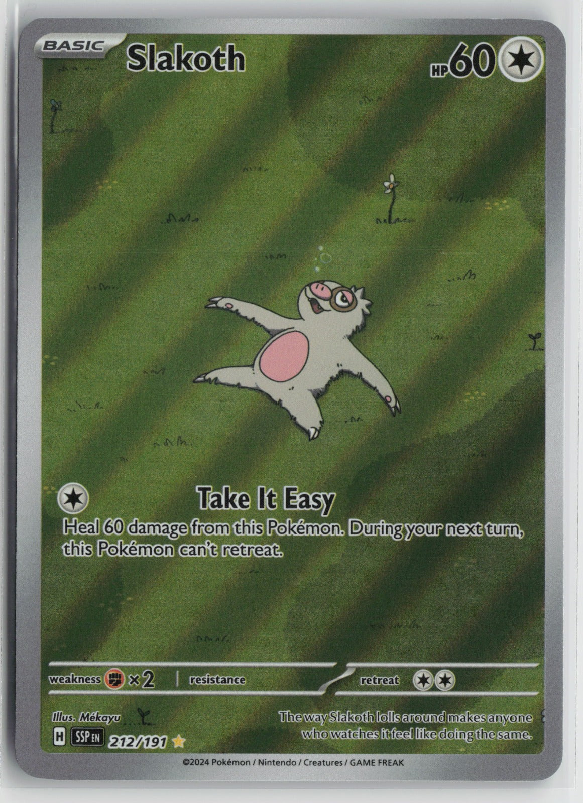 Slakoth - Illustration Rare Holo SSP 212/191 NM